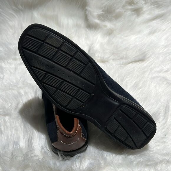 men’s army’s by DELFORS’S Navy blue suede‎ loafers Size 8.5. B79